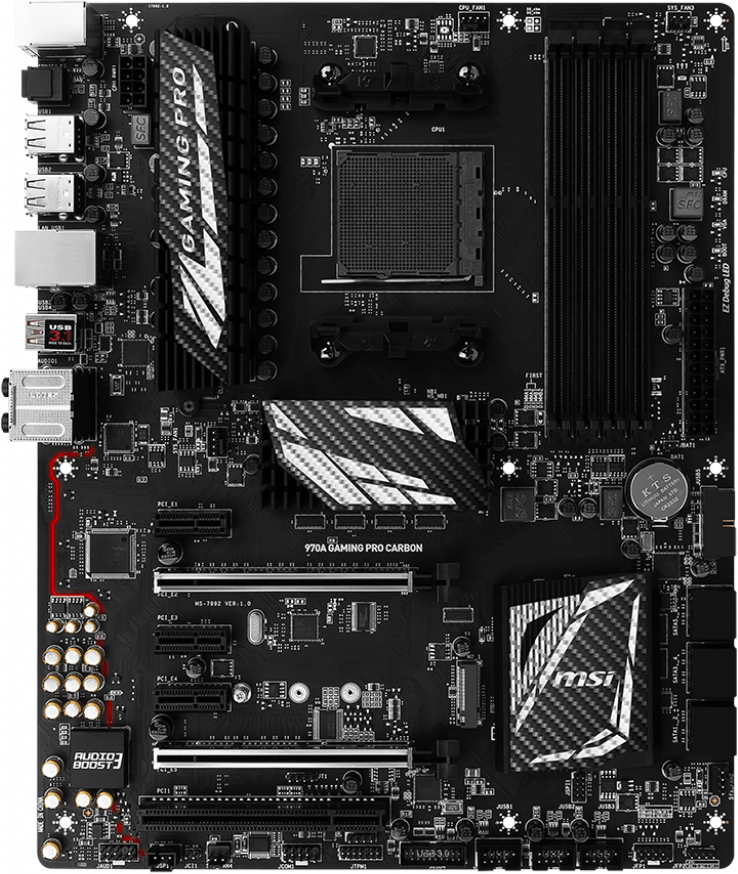 MSI 970A Gaming Pro Carbon Motherboard Specifications On